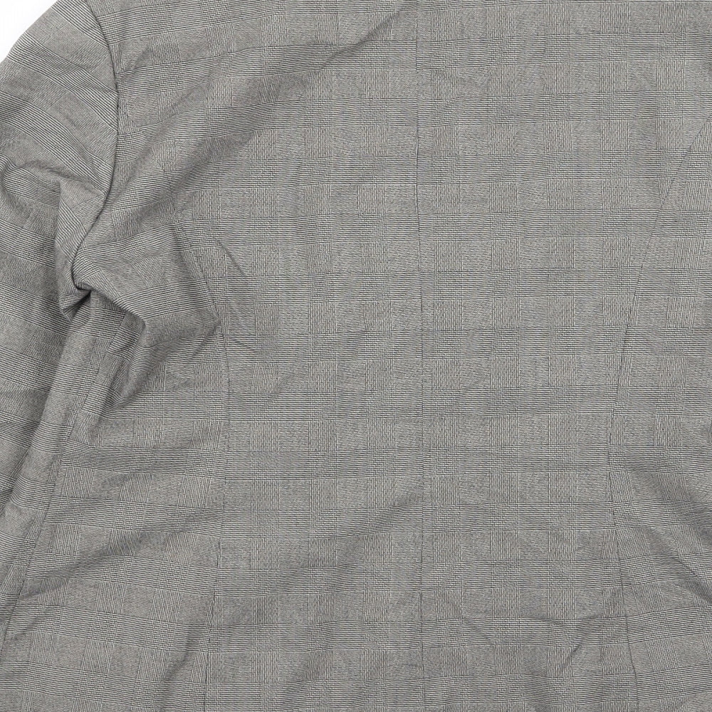 TU Womens Grey Check Jacket Blazer Size 12