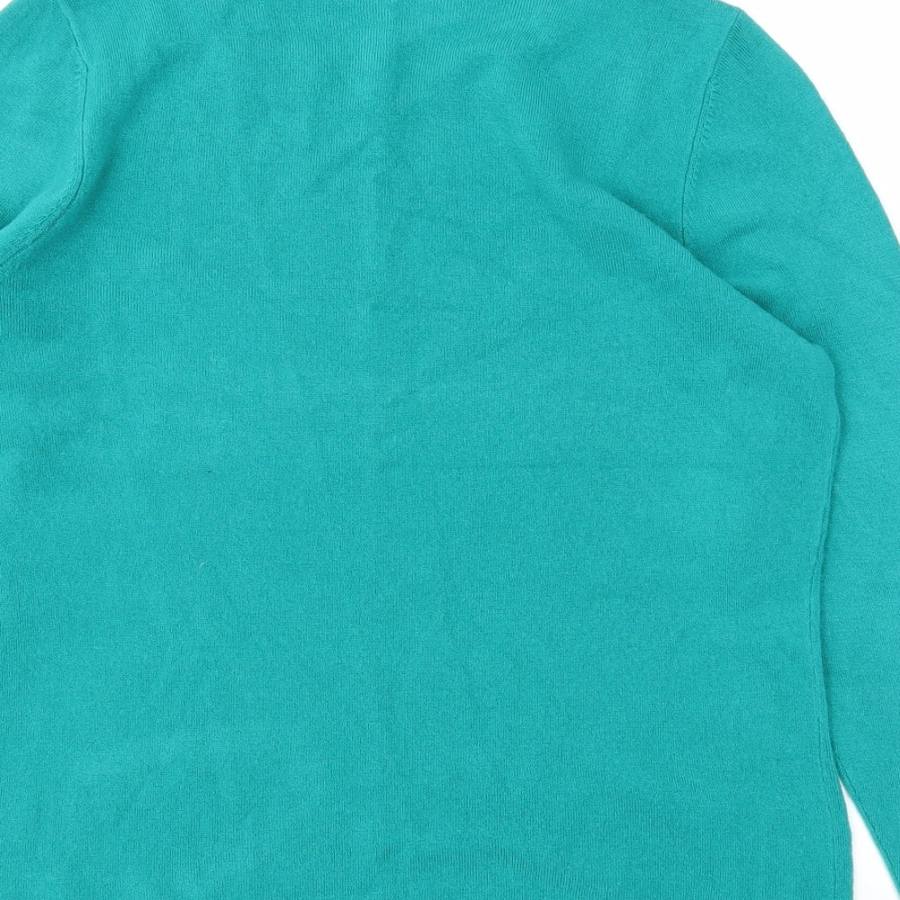 Love Knitwear Womens Green Pullover Jumper Size 14