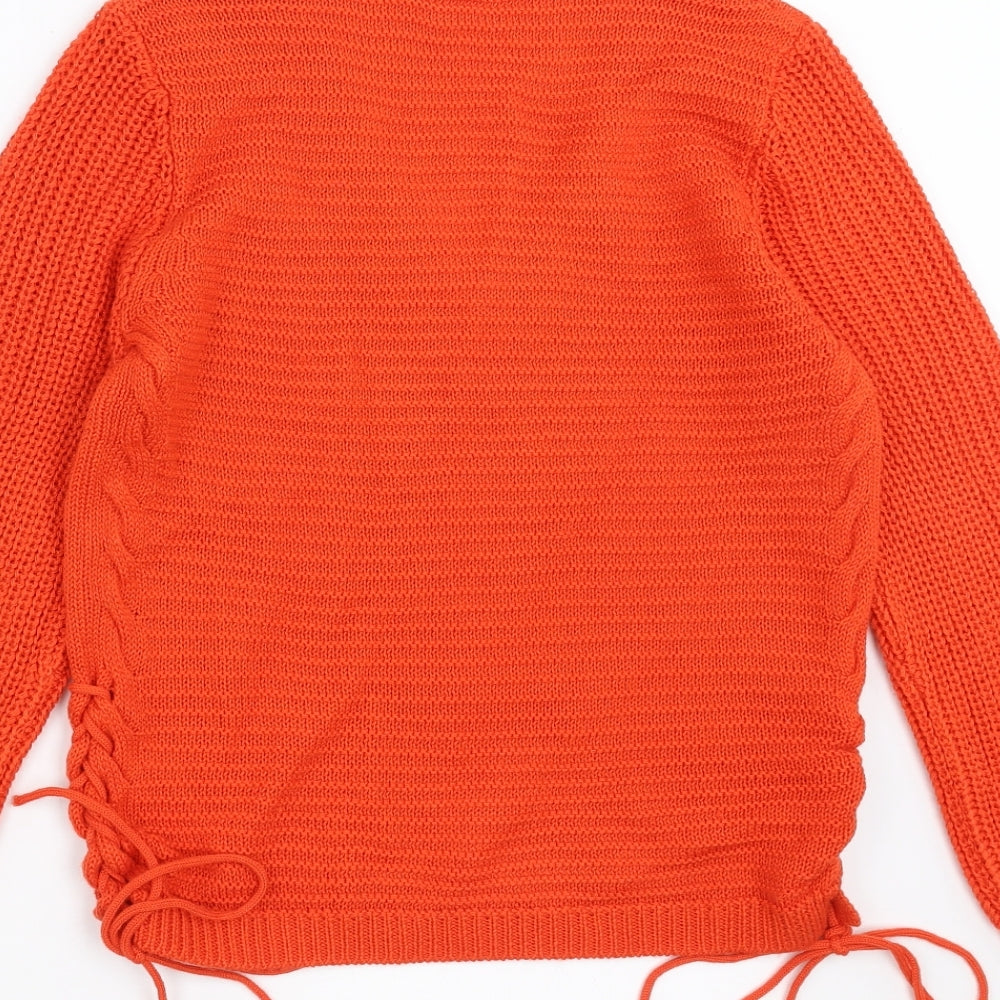 Womens UK Size 8 Sainsburys Orange Pullover Jumper