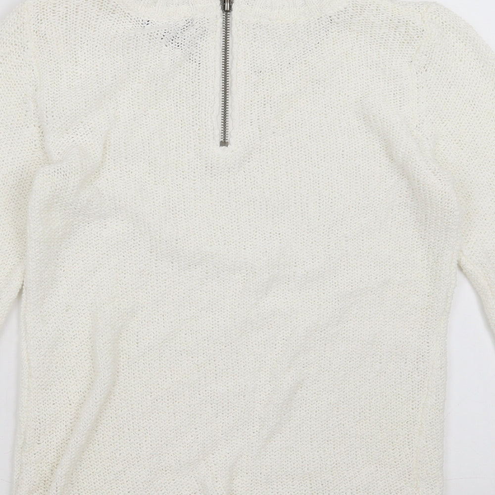 Womens UK Size XS H&M White Pullover Jumper