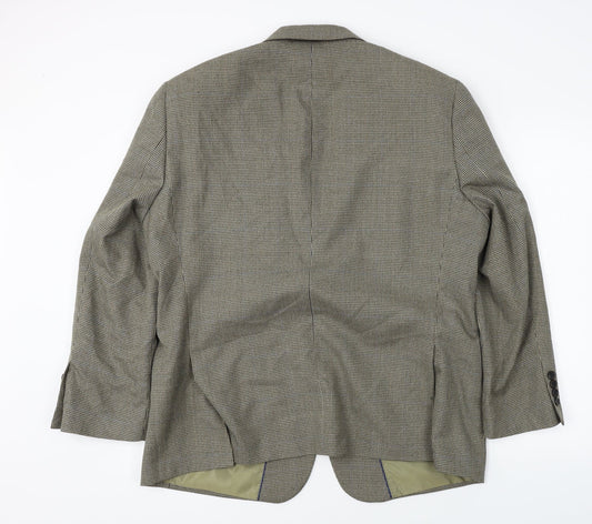 Mens UK Size 44 Charlton Gray Regular Brown Suit Jacket