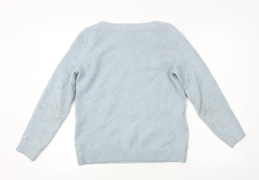 Womens UK Size 12 M&Co Blue Pullover Jumper
