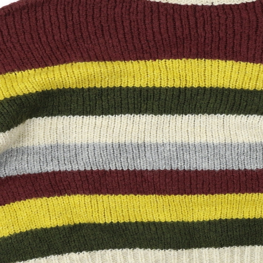 TU Womens Brown Striped Pullover Jumper Size 12