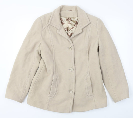 Womens UK Size 14 Klass Beige Jacket