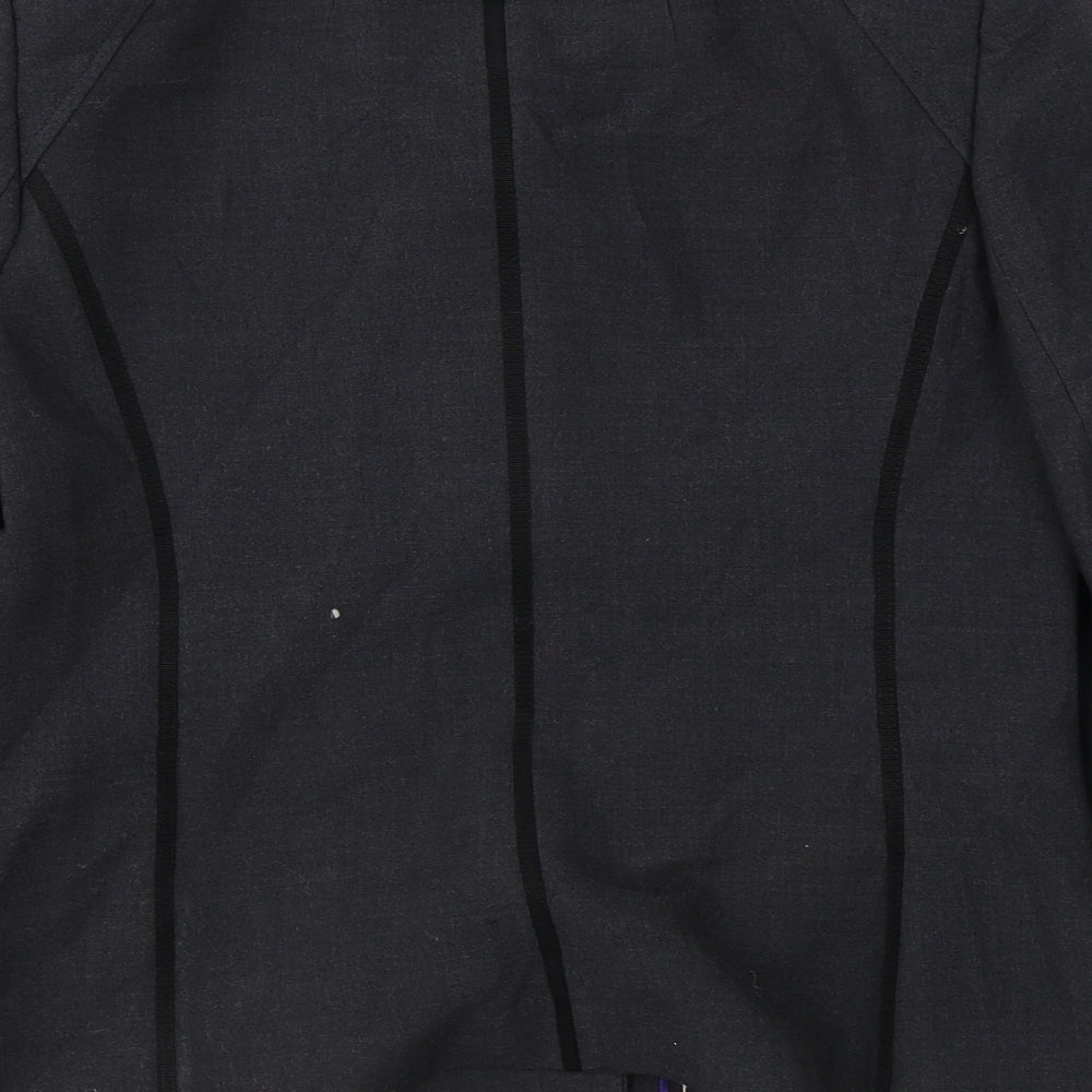 Brand and care label for Principles women’s grey jacket coat, size UK 12
