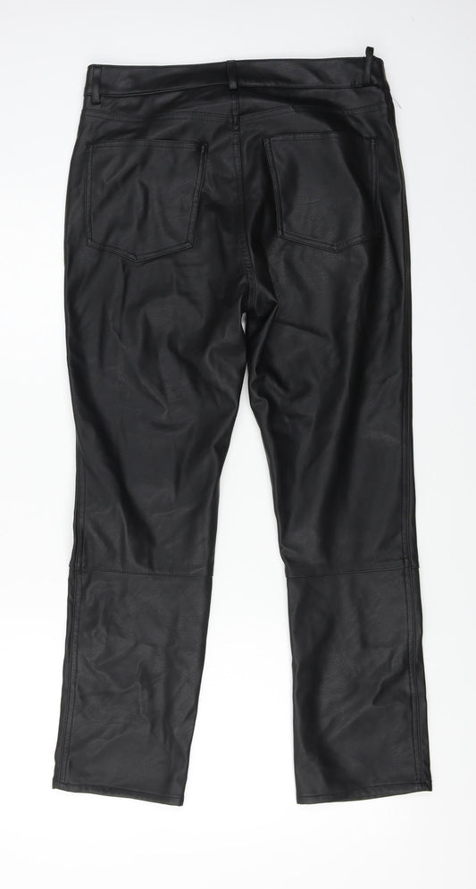 H&M Womens Black Trousers Size 12 L24 in