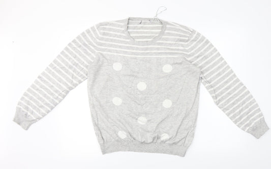 Womens UK Size XL Preworn Grey Pullover Jumper