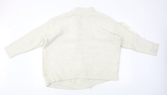 Womens UK Size L Marks and Spencer Beige Pullover Jumper