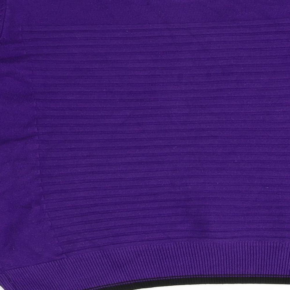 Womens UK Size M JUST ELEGANCE Purple Basic Polo
