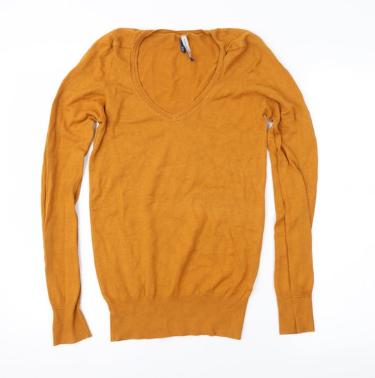 Womens UK Size M Bershka Orange Pullover Jumper