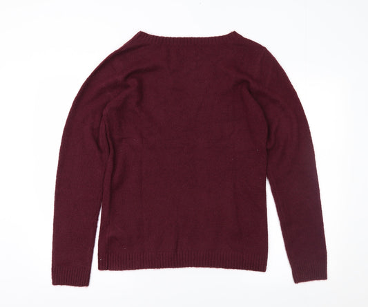 Laura Scott Womens Red Pullover Jumper Size 16