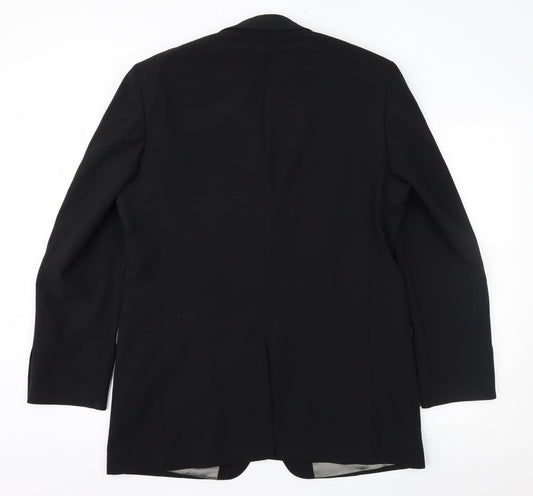 Mens UK Size 40 Jonathan Adams Regular Black Suit Jacket