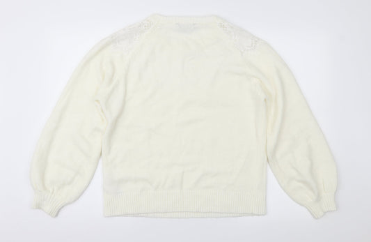 Dorothy Perkins Womens Ivory Pullover Jumper Size 12
