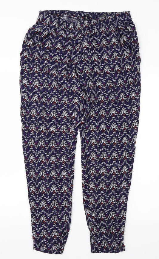 Womens UK Size 10 Divided Regular Fit Purple Trousers