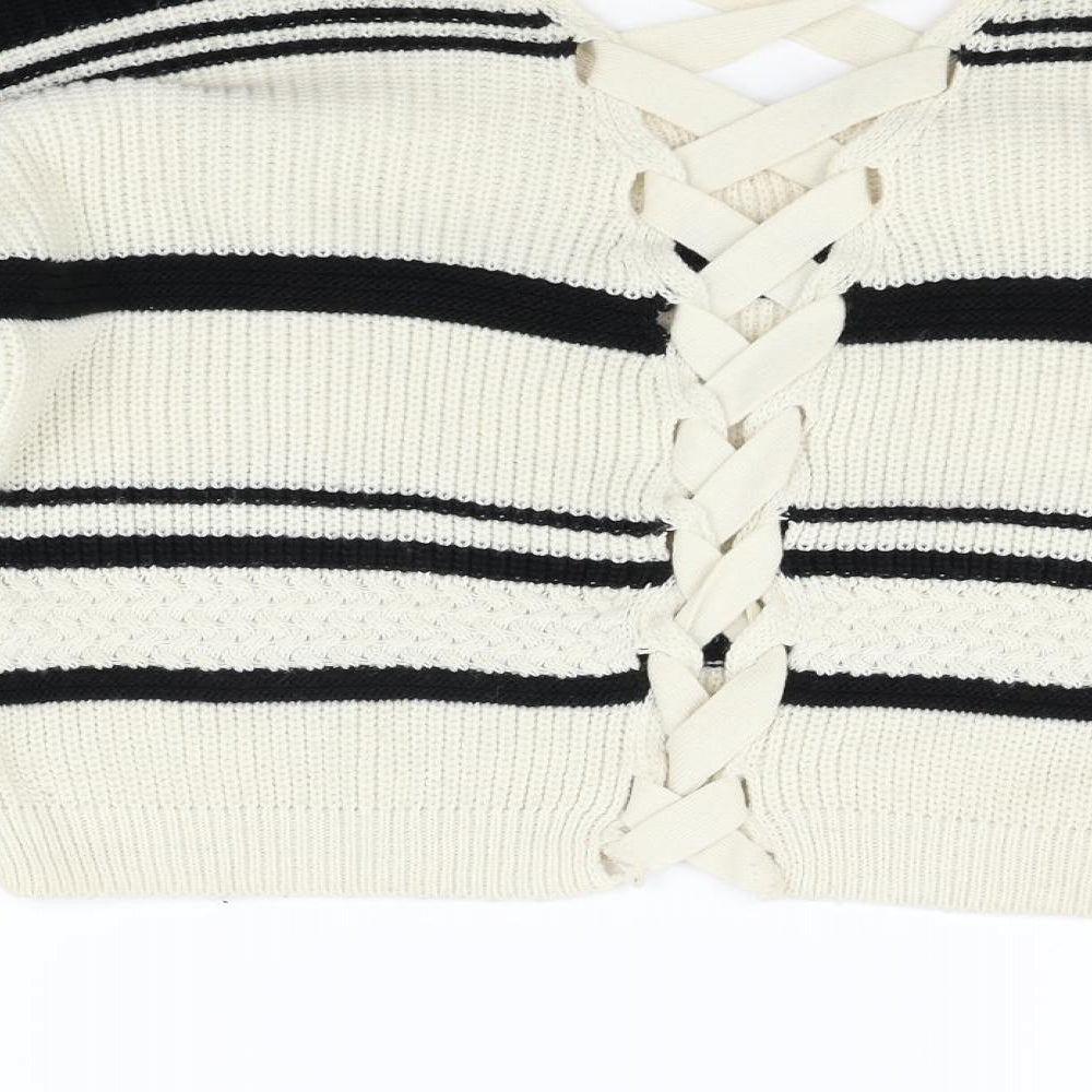 Womens UK Size 12 Miss Selfridge Beige Pullover Jumper