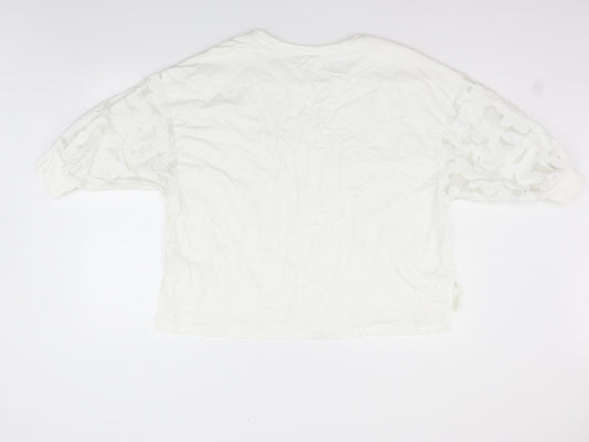 Womens UK Size 14 NEXT White Pullover Jumper