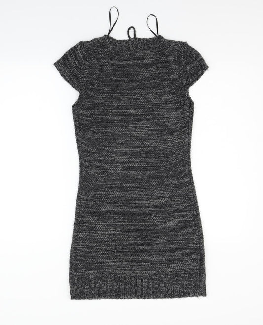 QED London Womens Grey Jumper Dress Size M