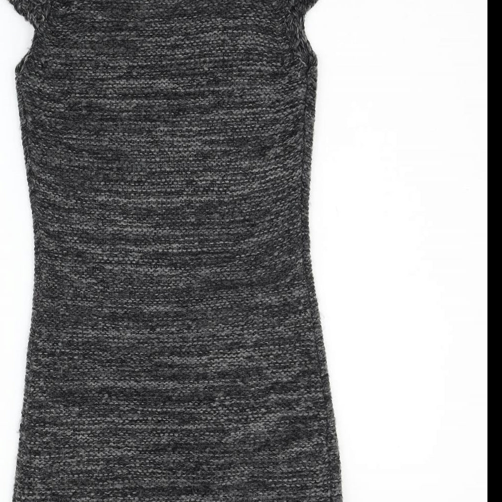 QED London Womens Grey Jumper Dress Size M
