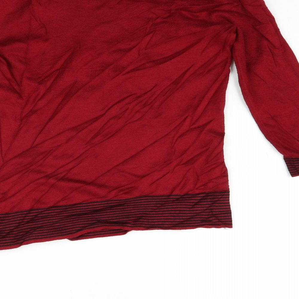 Womens UK Size 8 Debenhams Red Pullover Jumper