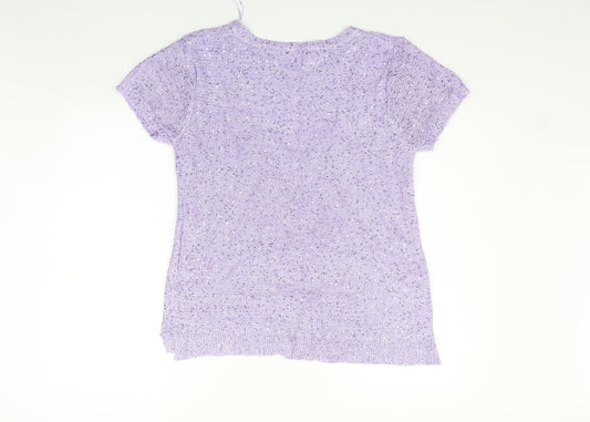 Womens UK Size 16 M&Co Pink Pullover Jumper