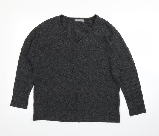 Womens UK Size 10 Nutmeg Grey Pullover Jumper