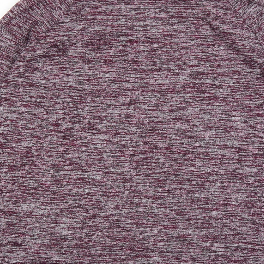 Brand and care label for Roman men’s purple jumper, size L