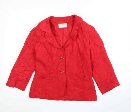 Womens UK Size 8 Precis Red Cardigan Jumper