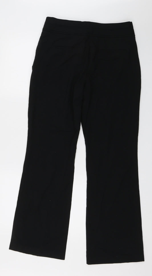 M&S Womens Black Trousers Size 12 L28 in