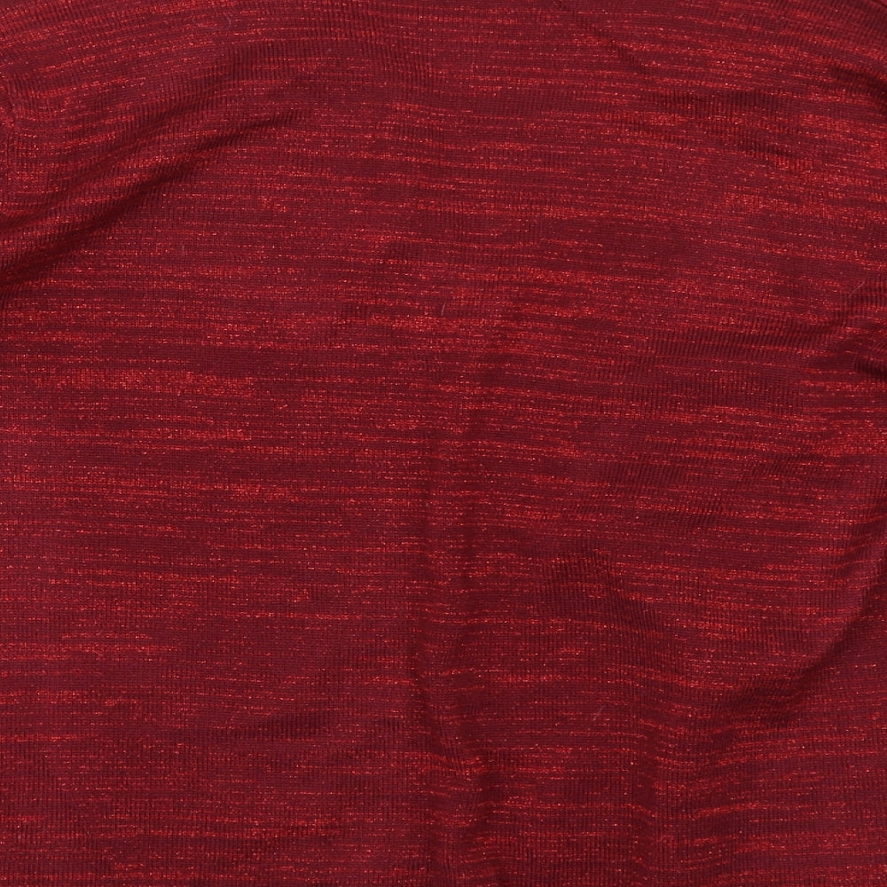 Luxury Knitwear Womens Red Cardigan Jumper Size M