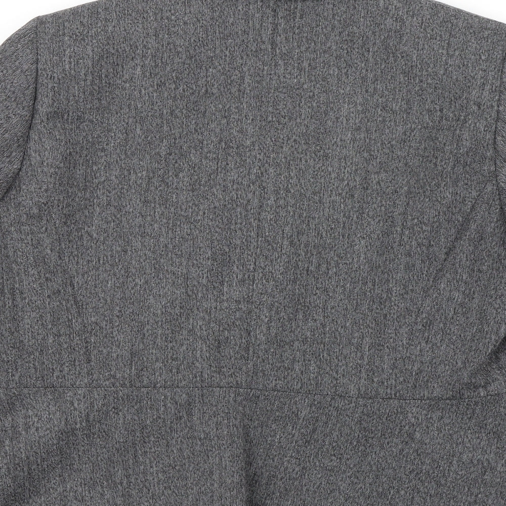 Brand and care label for ANNE WEYBURN women’s grey jacket suit jacket, size UK 16