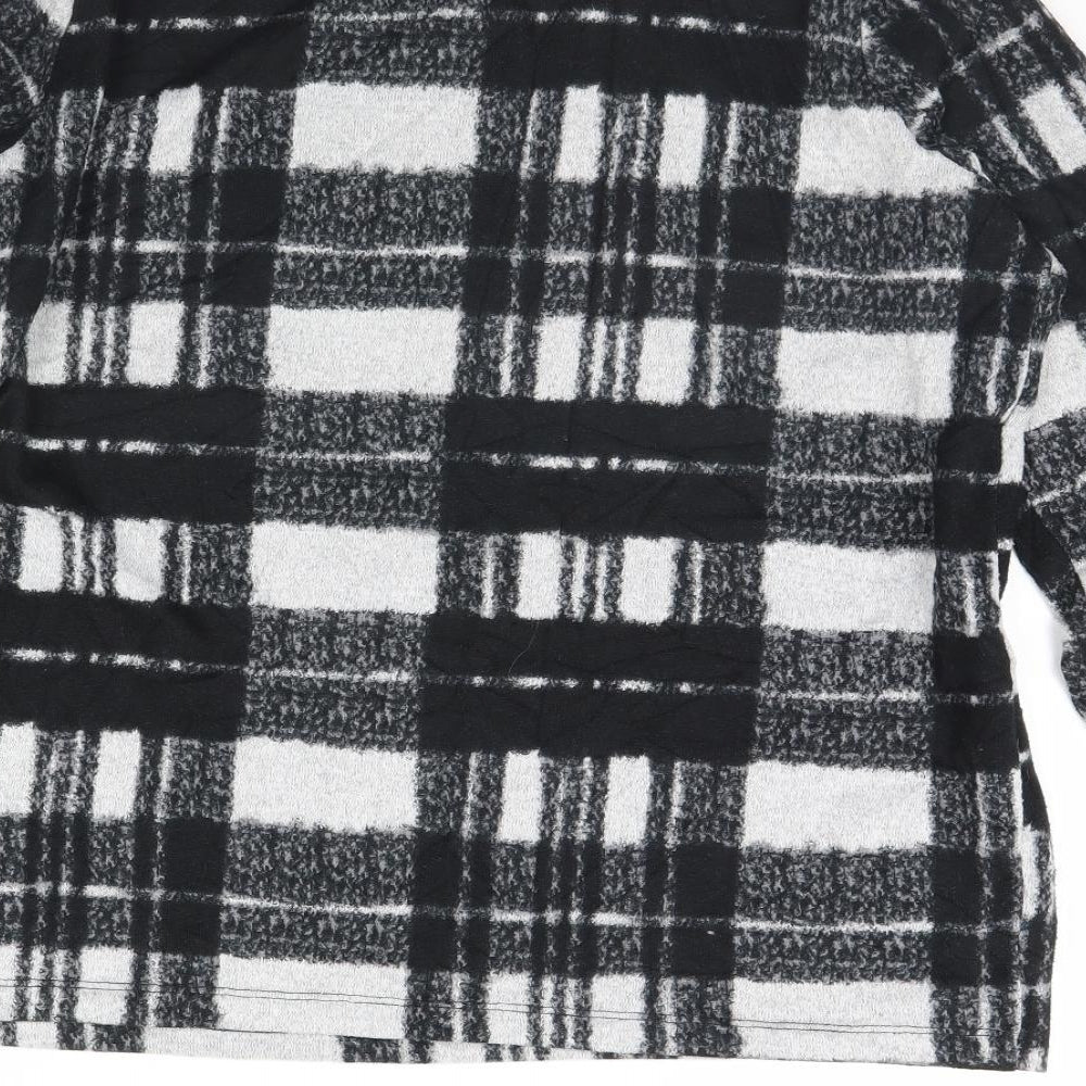 TU Womens Black Check Pullover Jumper Size 12