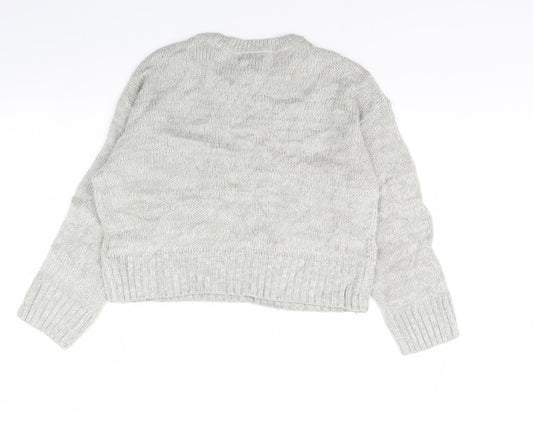 Womens UK Size S New Look Grey Pullover Jumper