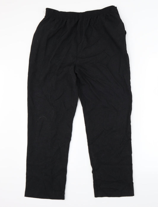 Papaya Womens Black Trousers Size 12 L25 in