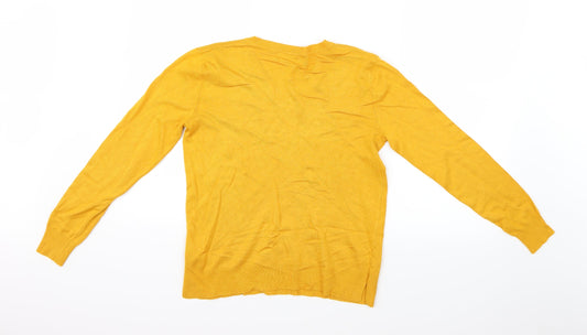 George Womens Yellow Basic Blouse Size 8