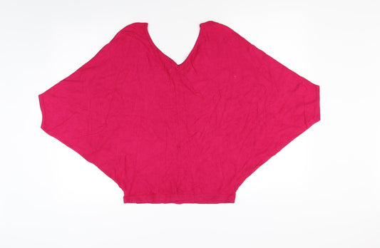 Lefties Womens Red Knit Pullover Jumper Size M