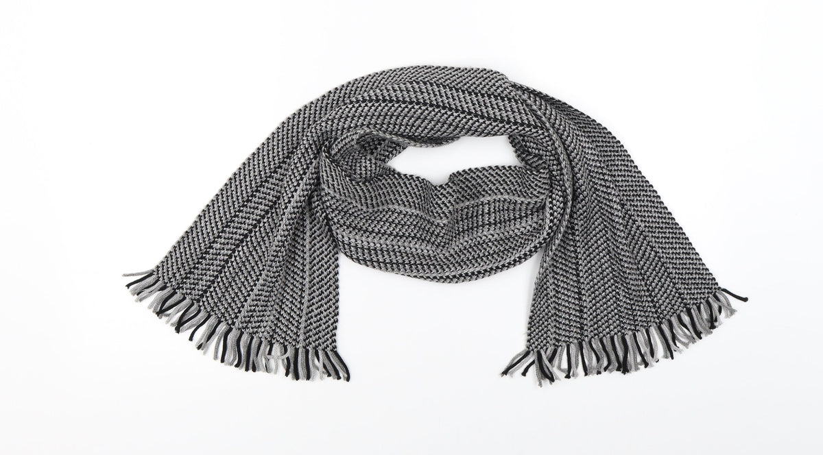 Front view of Preworn unisex grey scarf