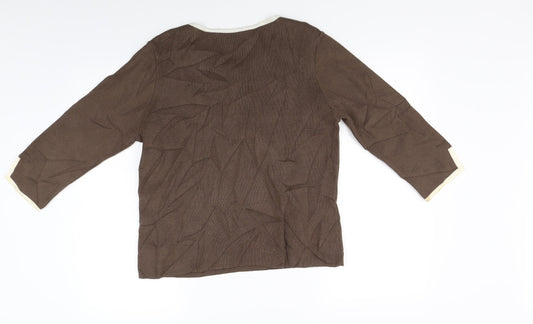 Womens UK Size 16 Marks and Spencer Brown Pullover Jumper