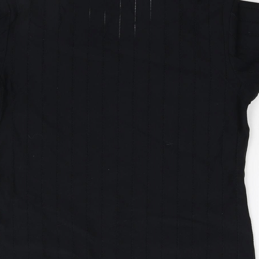 Womens UK Size 16 BHS Black Basic T-Shirt