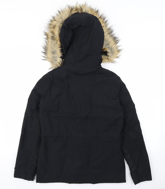Womens UK Size 6 Topshop Black Pea Coat