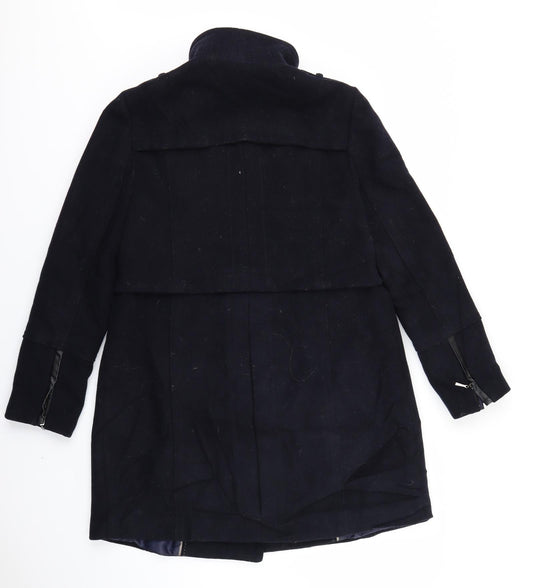 Back view of Autograph women’s blue jacket coat, size UK 12
