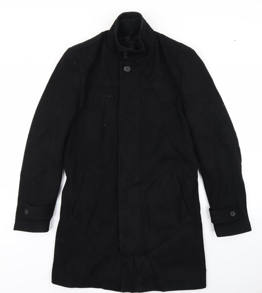 Womens UK Size S Burton Black Trench Coat