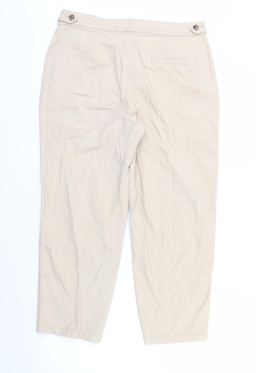 Womens UK Size 10 Papaya Regular Fit Brown Trousers