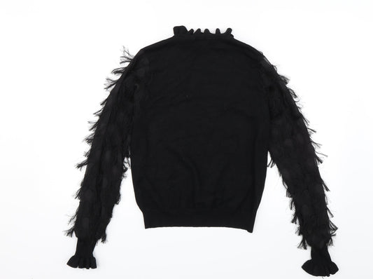 Womens UK Size S New Look Black Basic Blouse