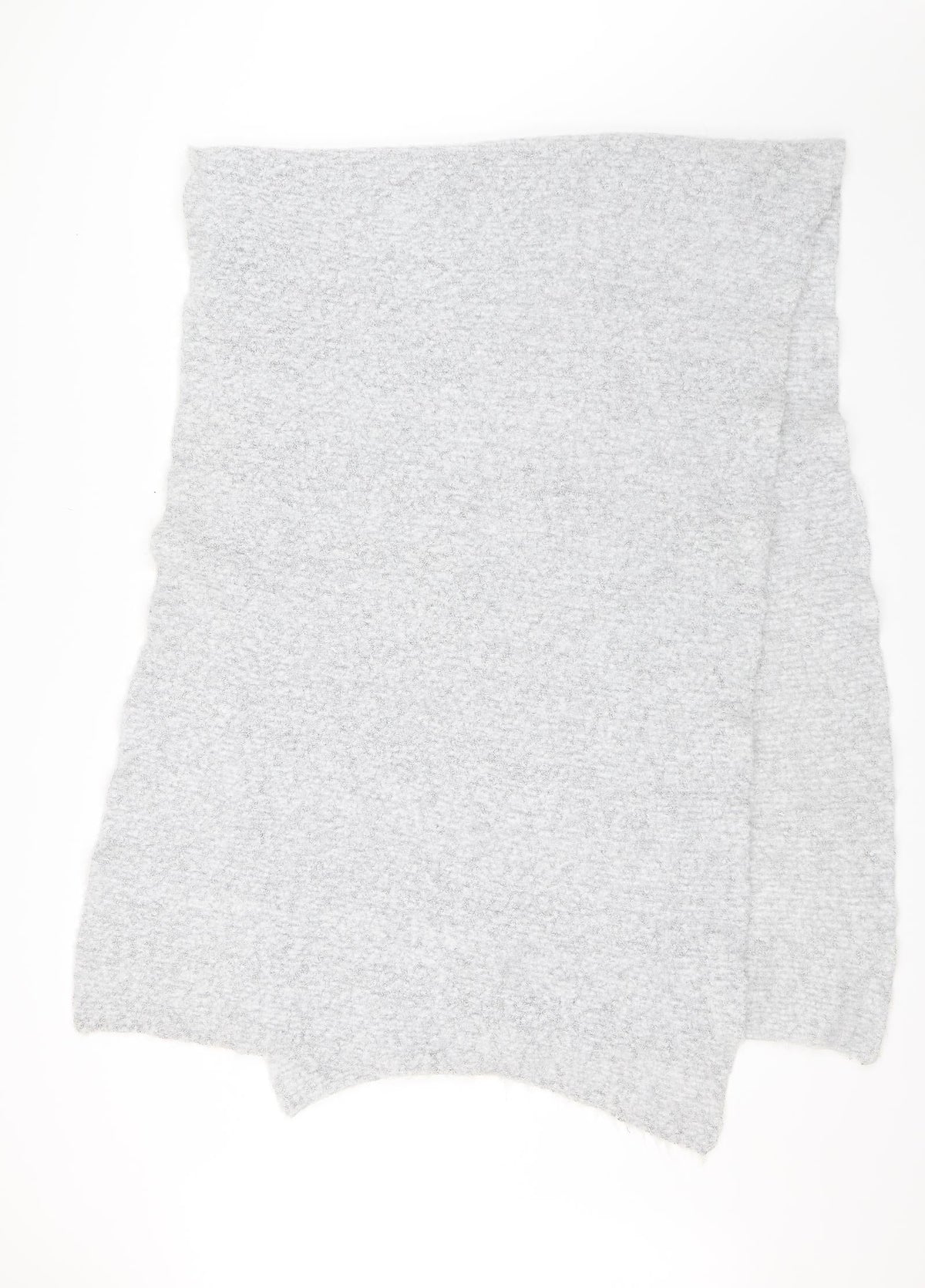 Front view of Preworn unisex grey scarf