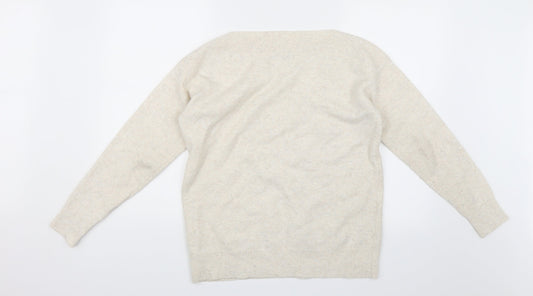 George Womens White Pullover Jumper Size S
