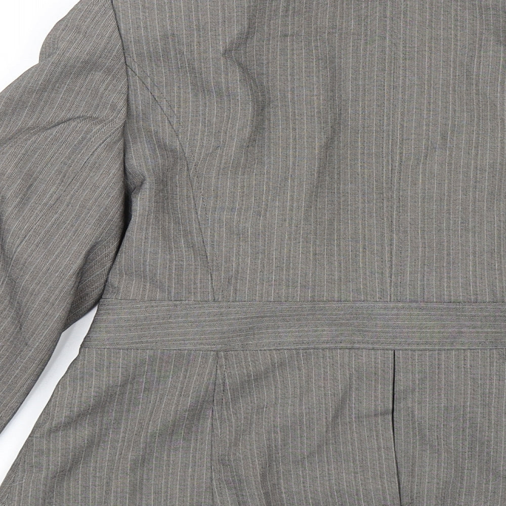 George Womens Grey Striped Jacket Blazer Size 14