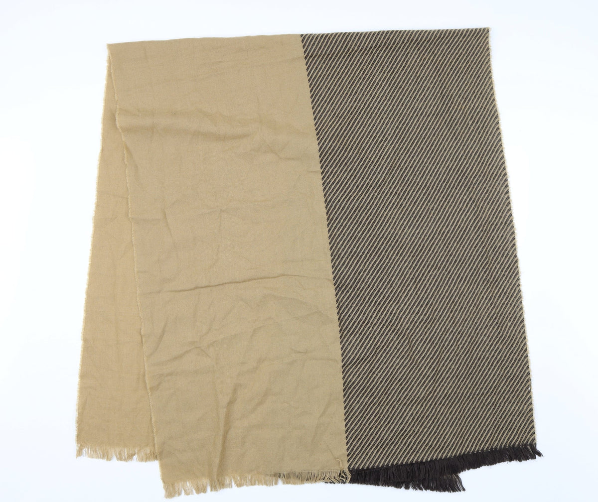 Front view of Preworn unisex brown scarf