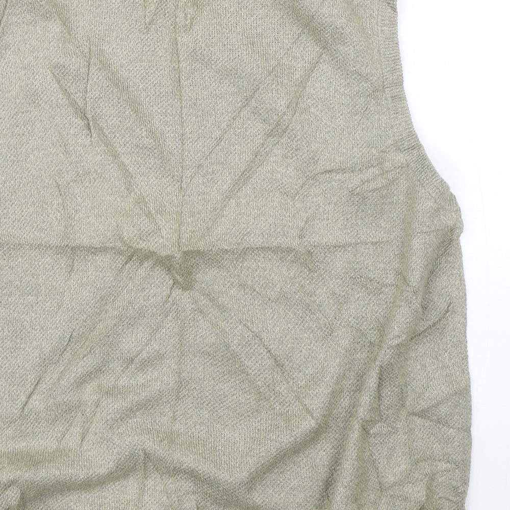 Geoffrey Beene Womens Green Vest Jumper Size L
