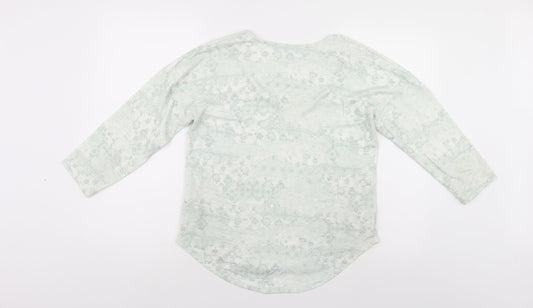 Bonmarché Womens Green Floral Basic Blouse Size 10