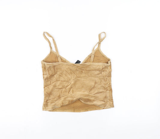 FOREVER 21 Womens Brown Cropped T-Shirt Size S